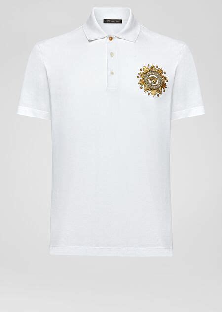 versace polo shitz langarm|Men's Designer Polos & Luxury T.